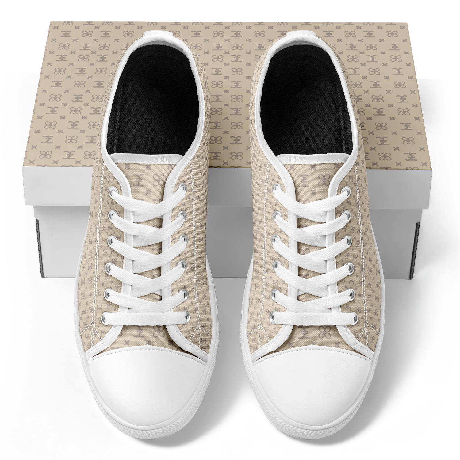 ELEVASN Signature Low Trainer - Sand Monogram Edition