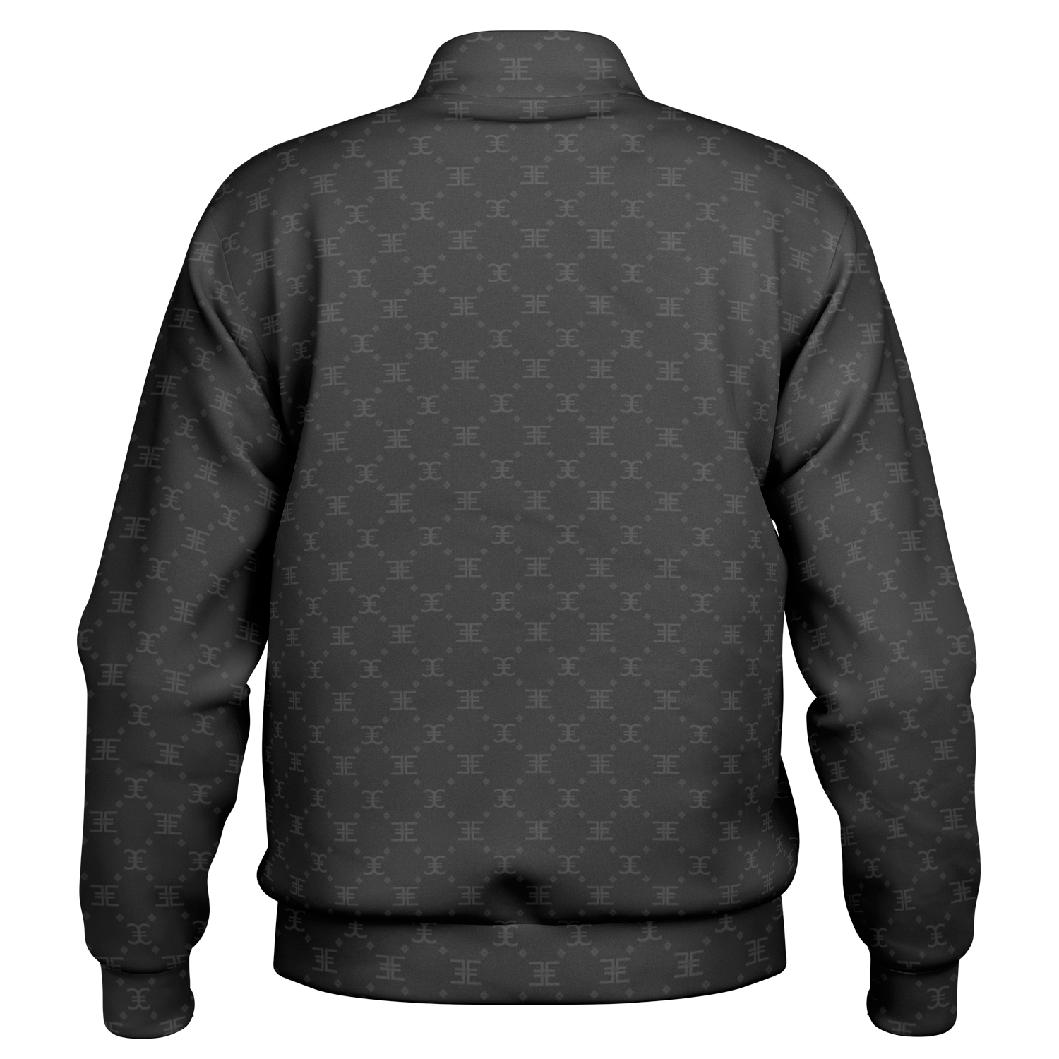 ELEVASN Quiet Signal Varsity Jacket - Charcoal Noir Edition