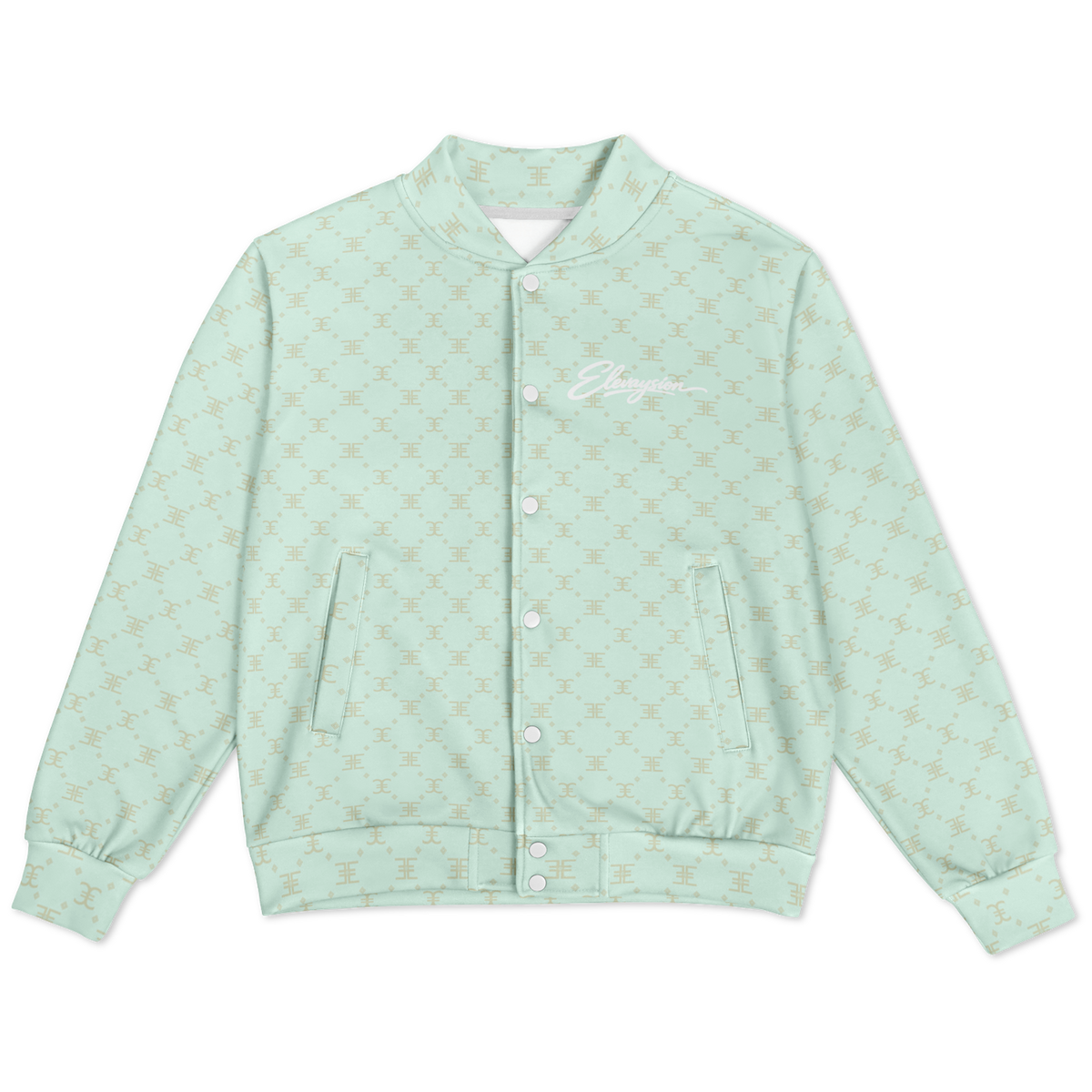 ELEVASN Aura Varsity Jacket - Mint Signal Edition