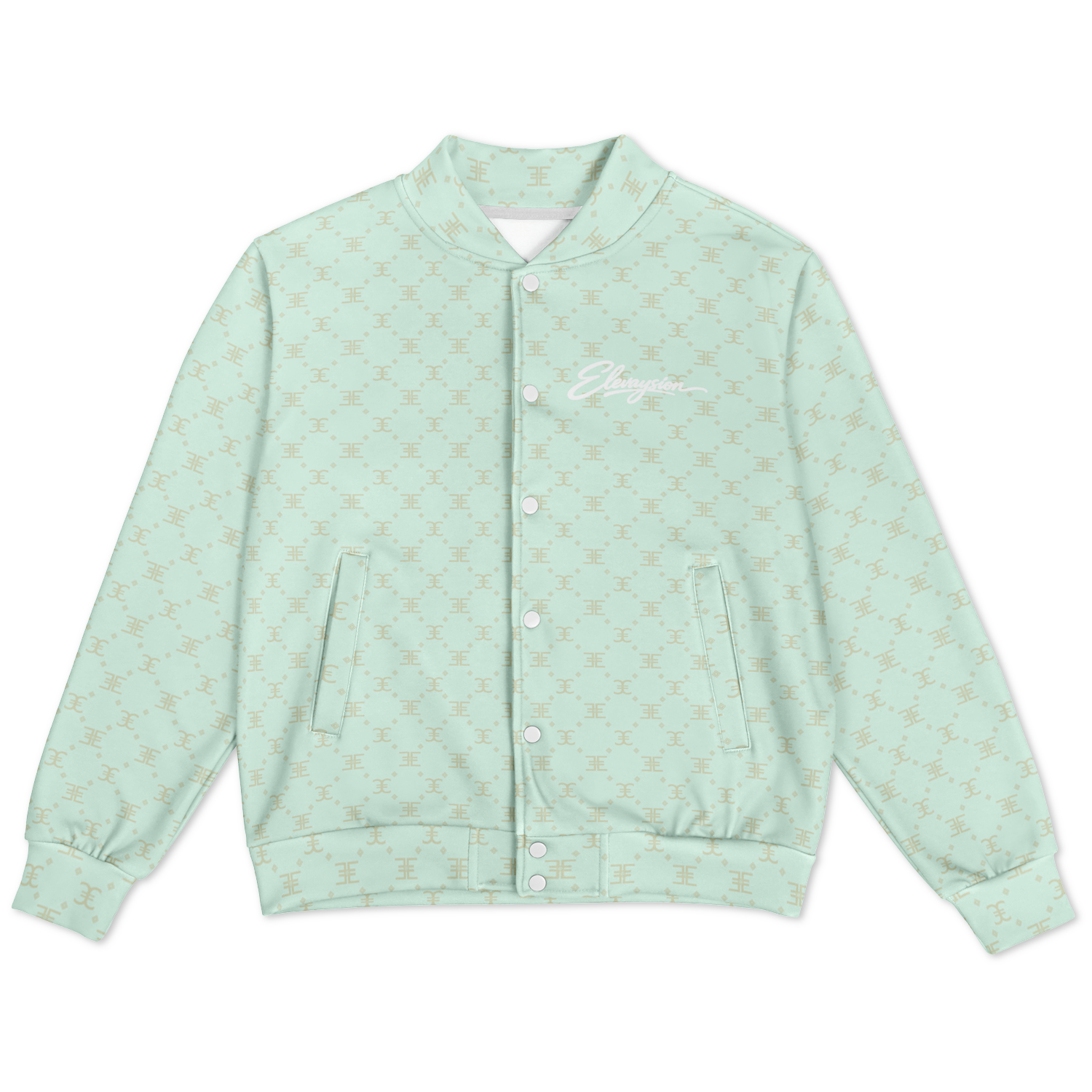 ELEVASN Aura Varsity Jacket - Mint Signal Edition