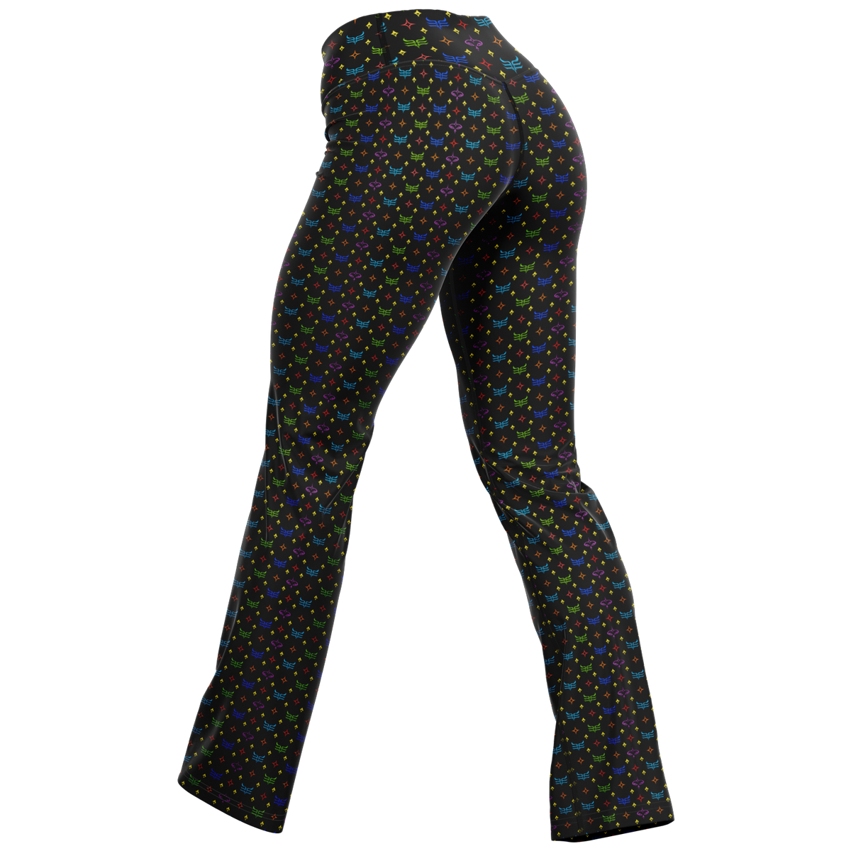 3LEVASN Chakra Frequency Women’s Flared Leggings