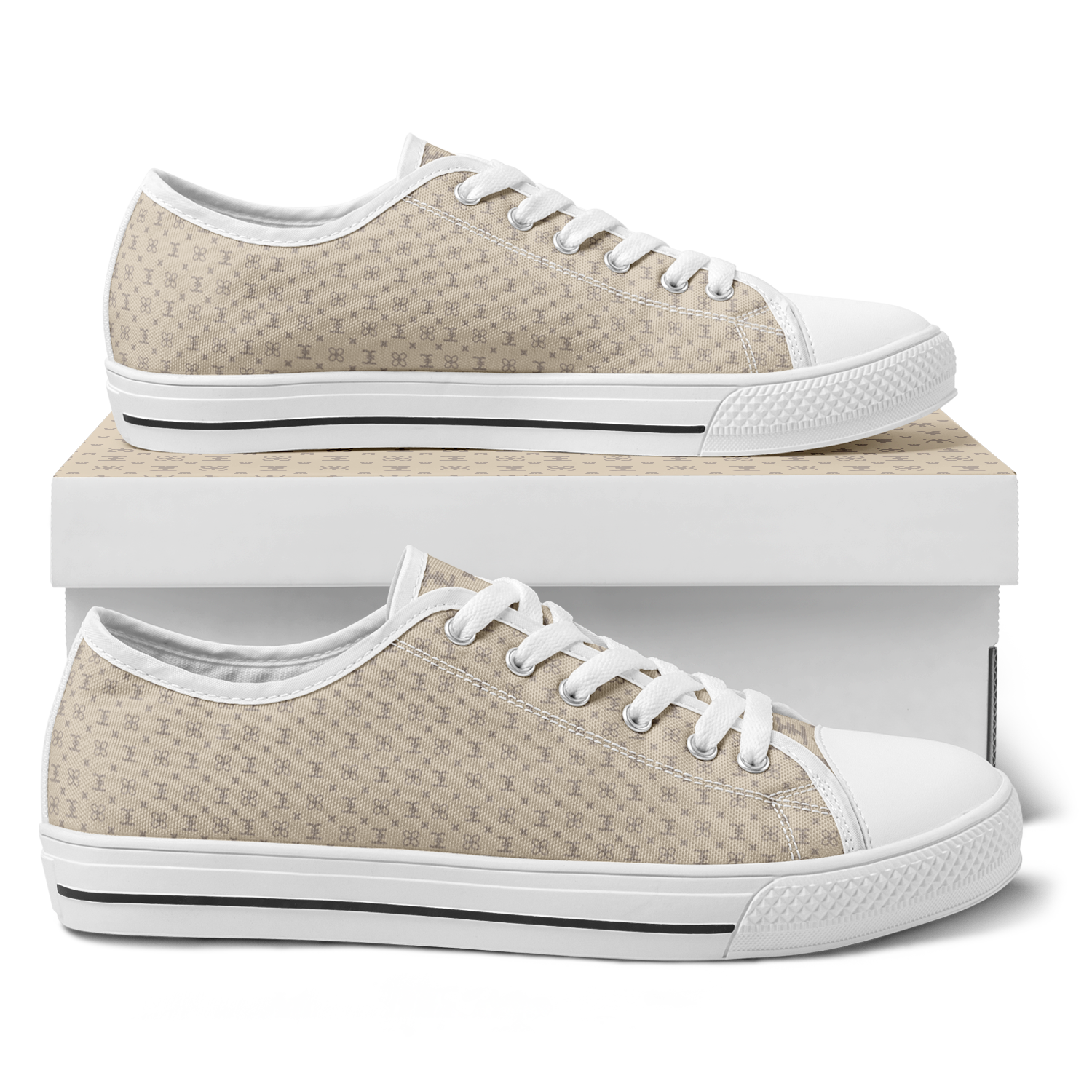 ELEVASN Signature Low Trainer - Sand Monogram Edition