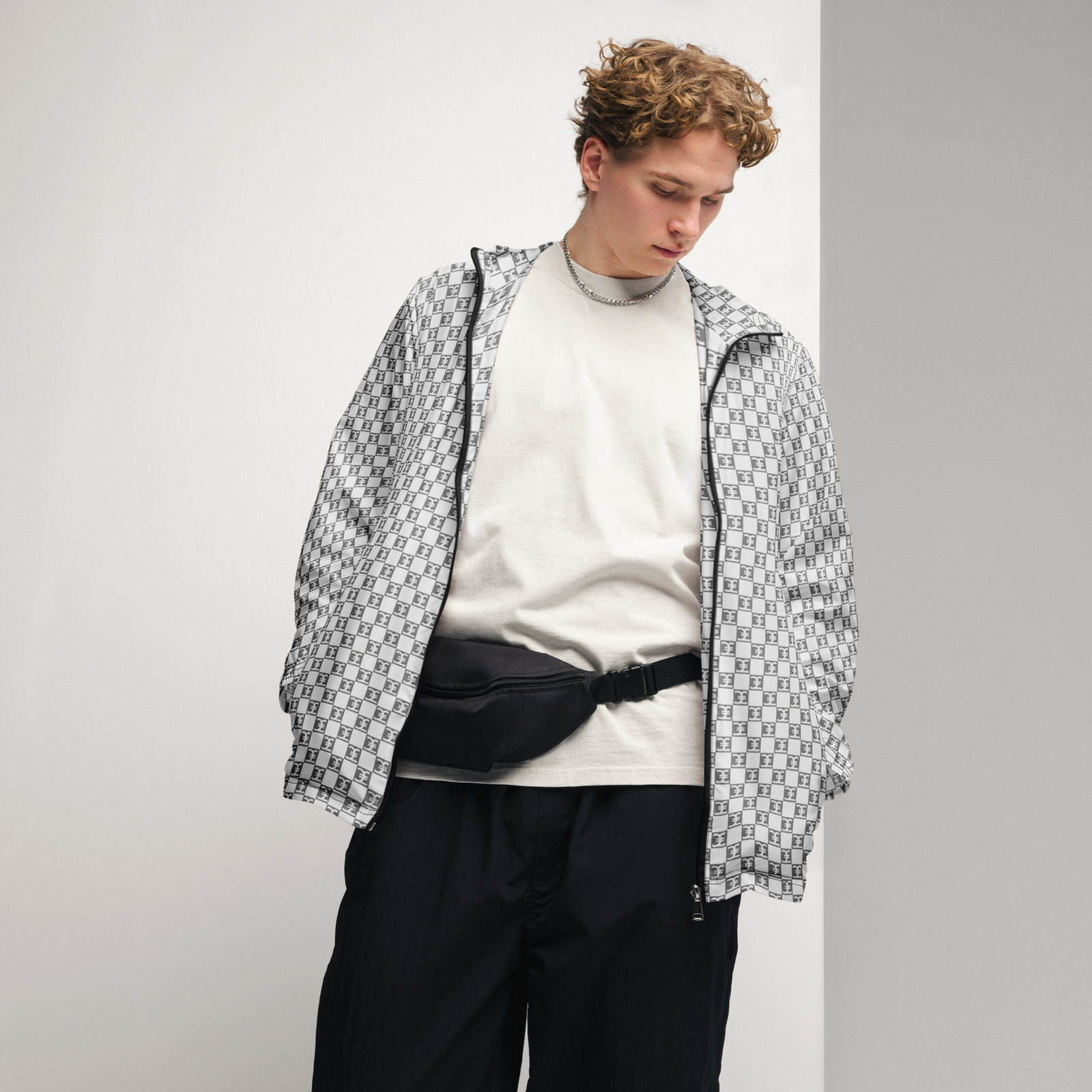 Monochrome Matrix Zip Jacket - Signature Collection