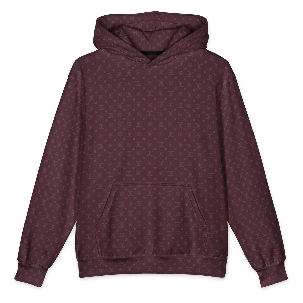 ELEVASN Signal Hoodie - Burgundy Monogram Edition