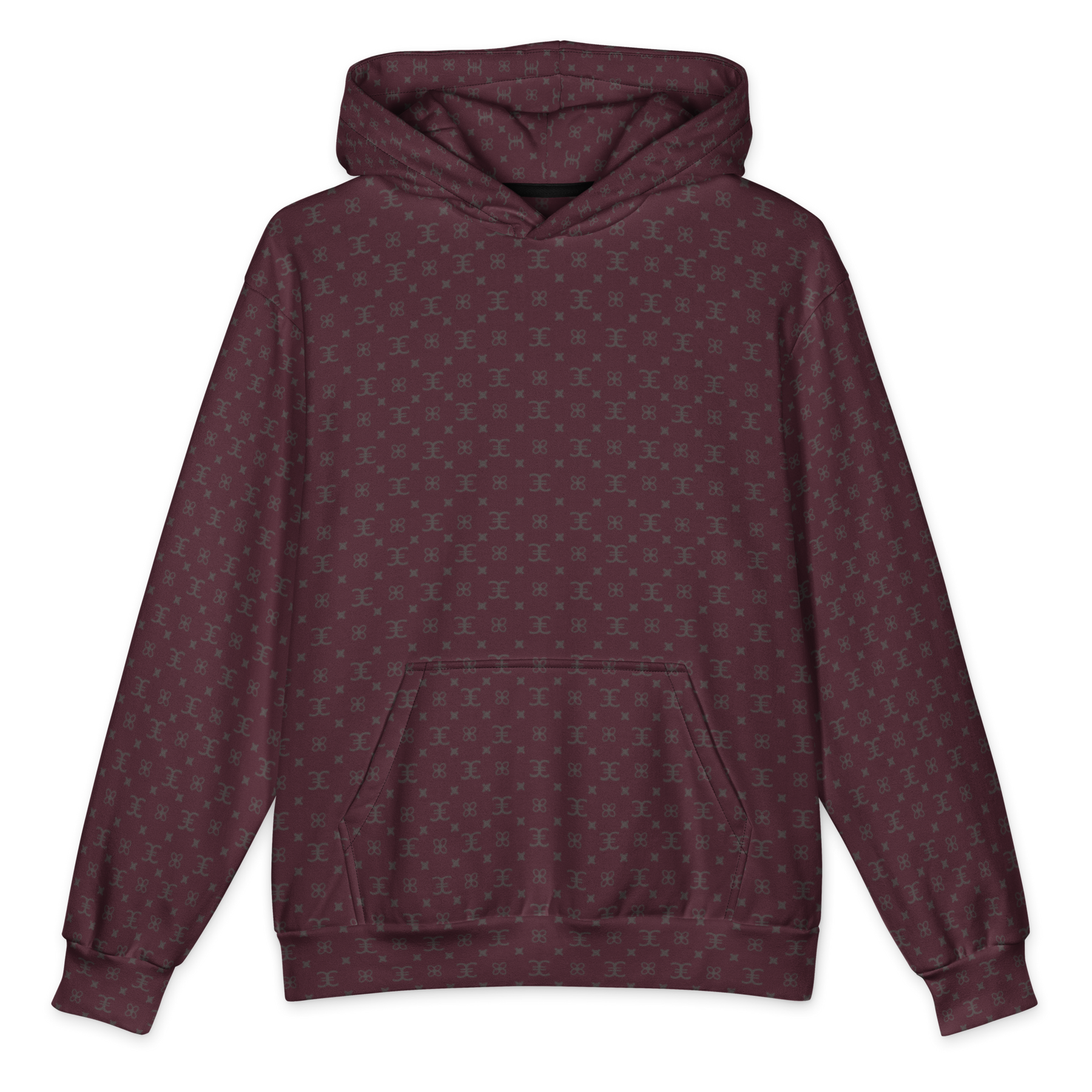 ELEVASN Signal Hoodie - Burgundy Monogram Edition