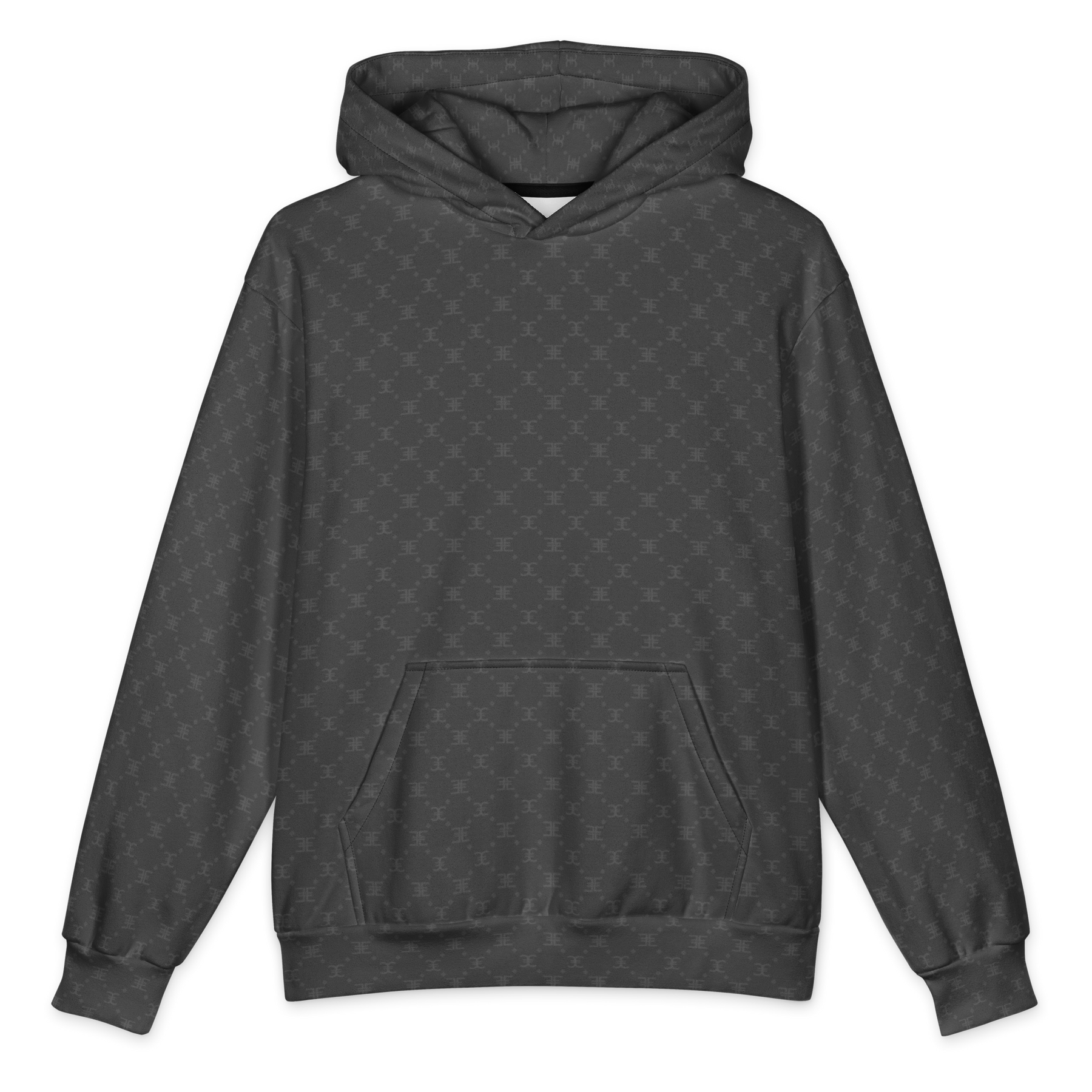 ELEVASN Quiet Signal Hoodie - Charcoal Monogram Edition