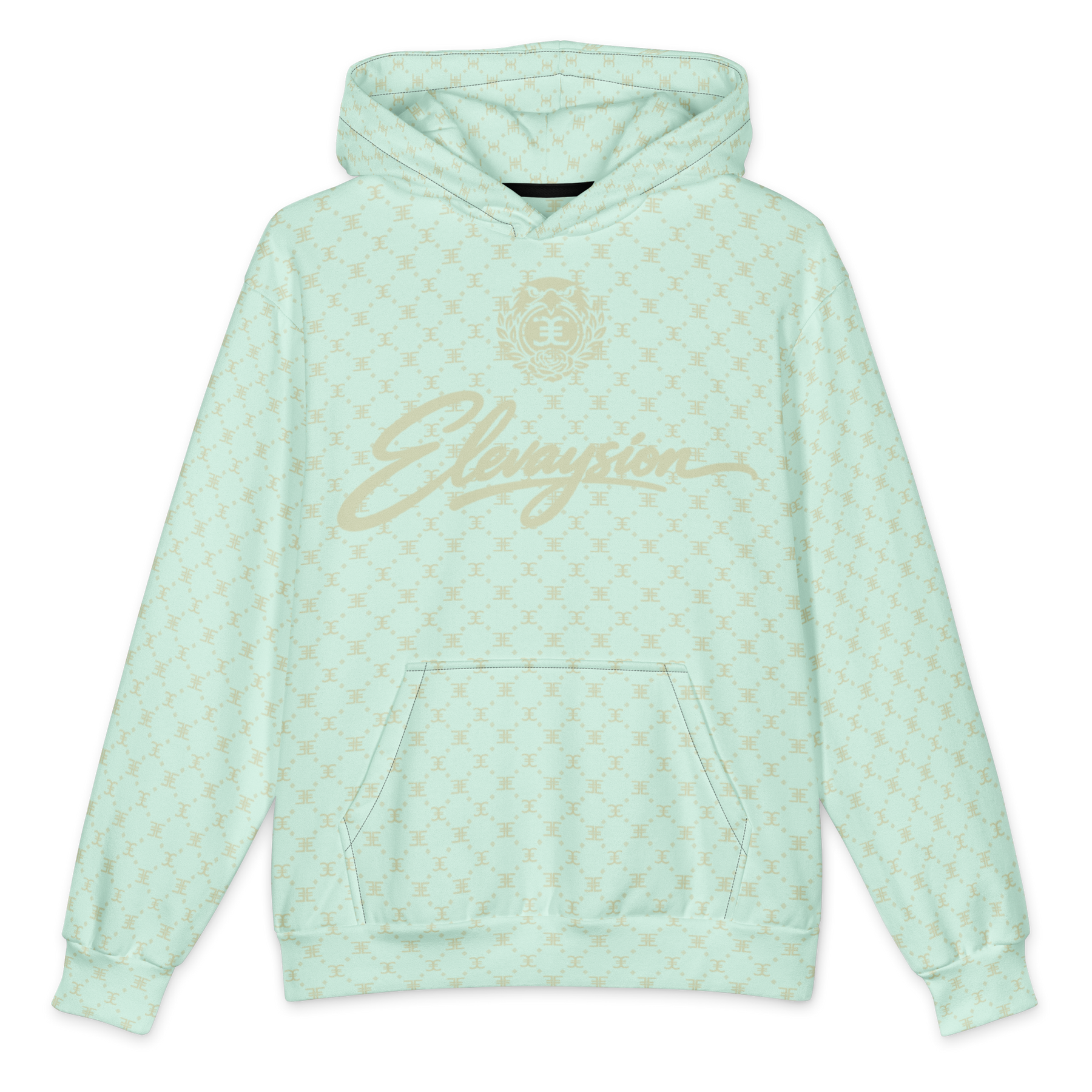 ELEVASN Mint Aura Hoodie - Soft Monogram Edition