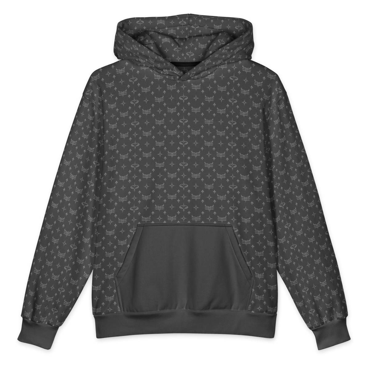 ELEVASN Quiet Signal Hoodie - Charcoal Monogram Edition