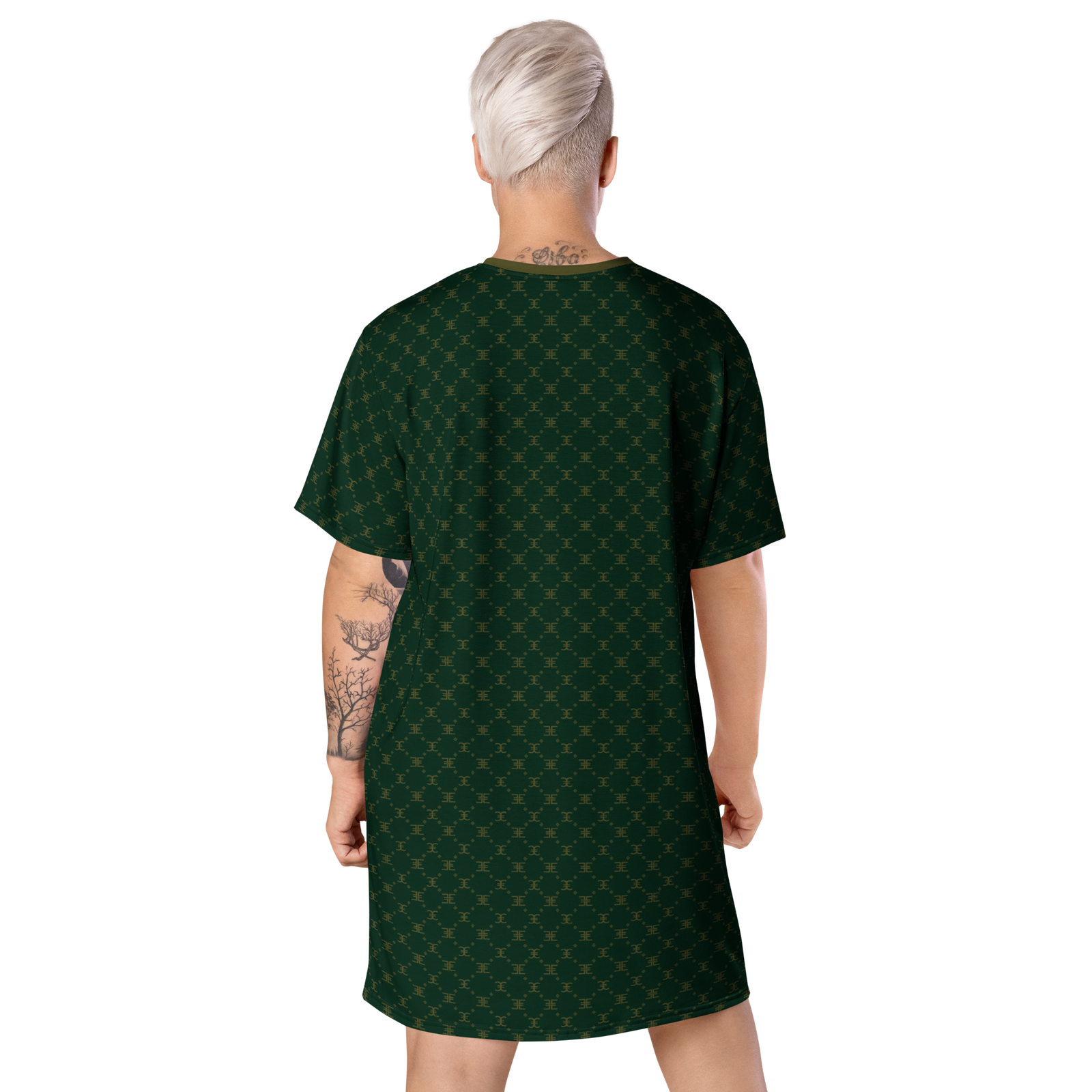 ELEVASN Axis  T-Shirt Dress - Midnight Grid