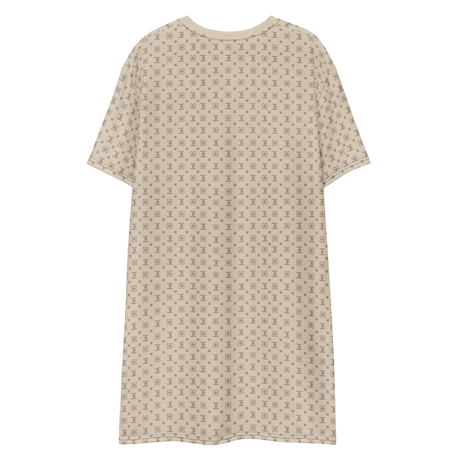ELEVASN Signature T-Shirt Dress - Sand Monogram