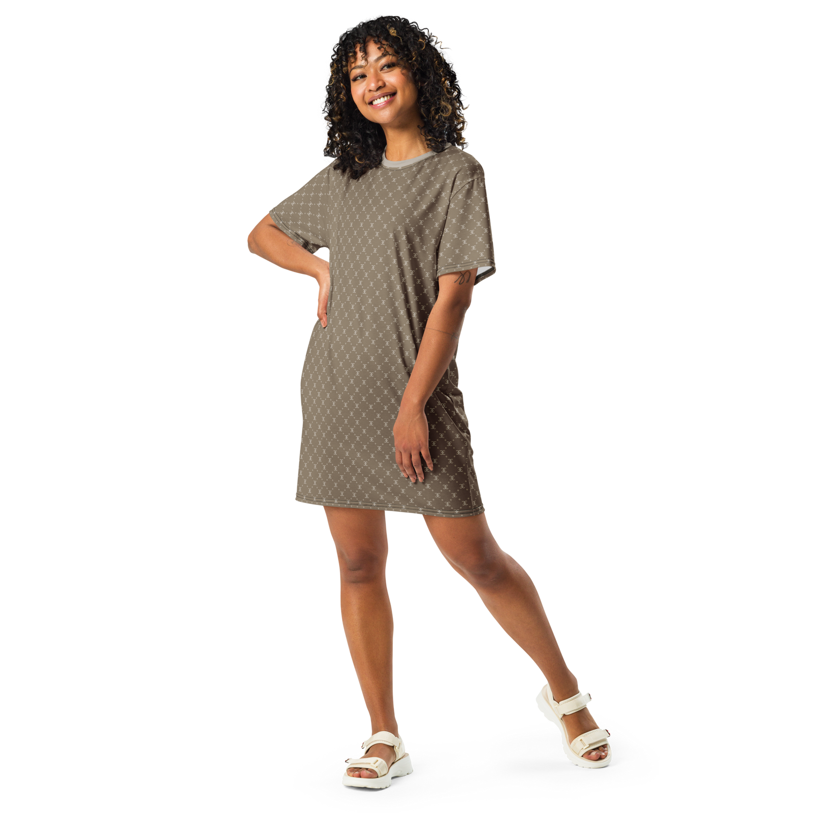 ELEVASN Axis T-Shirt Dress - Sand Link