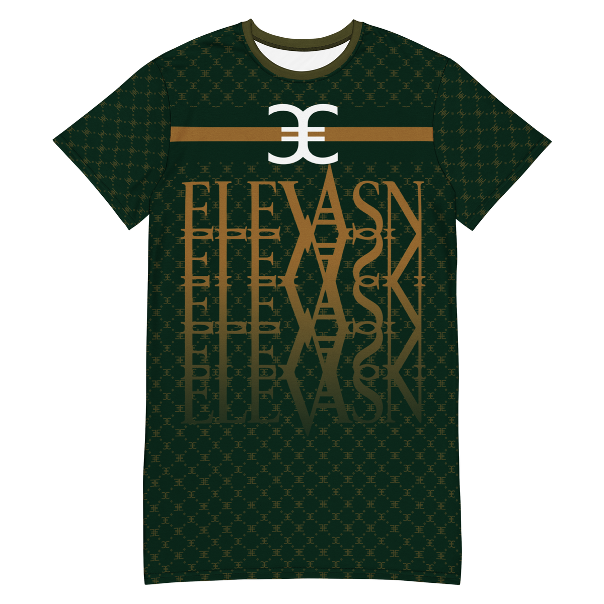 ELEVASN Signature T-Shirt Dress - Midnight Monogram