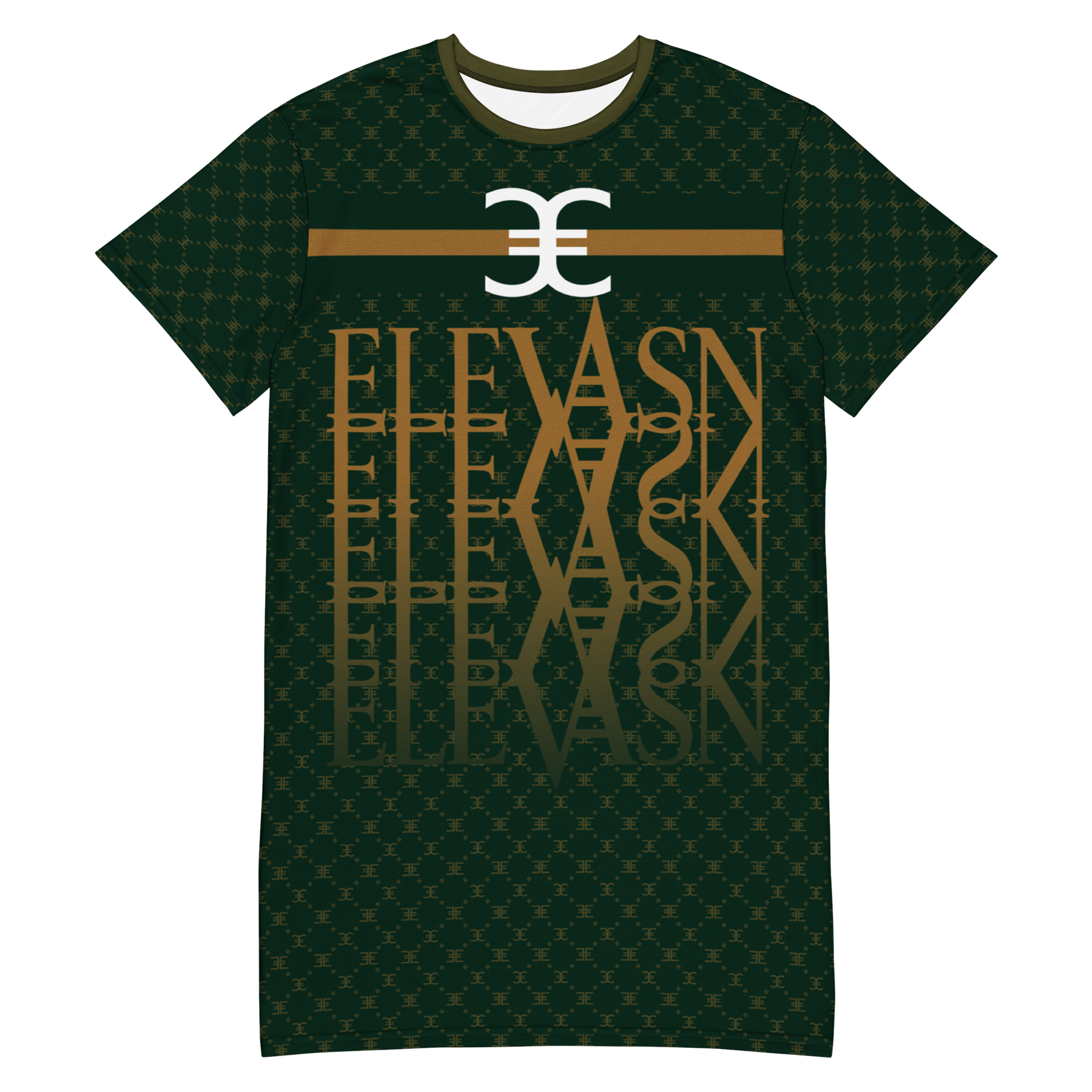 ELEVASN Signature T-Shirt Dress - Midnight Monogram