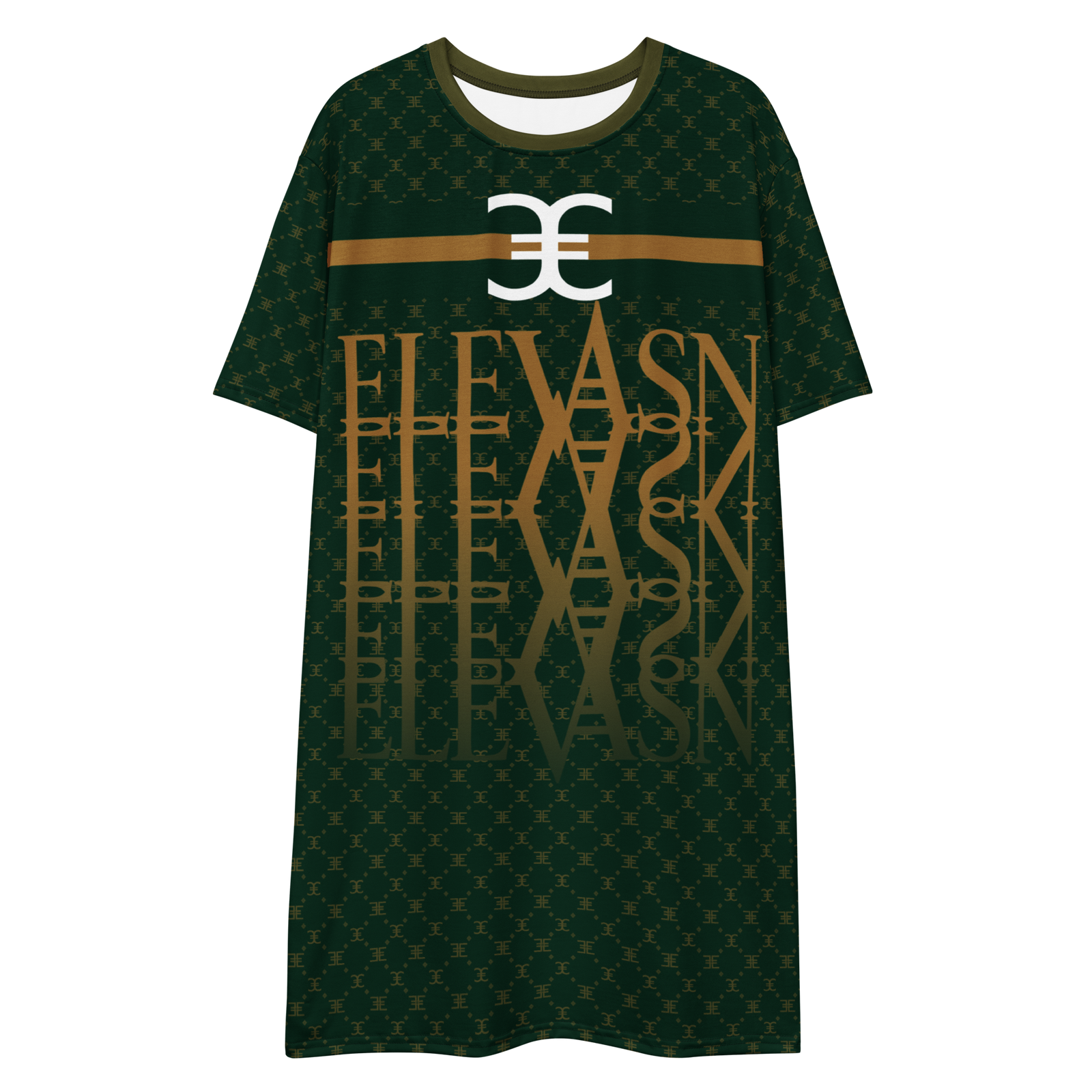 ELEVASN Signature T-Shirt Dress - Midnight Monogram