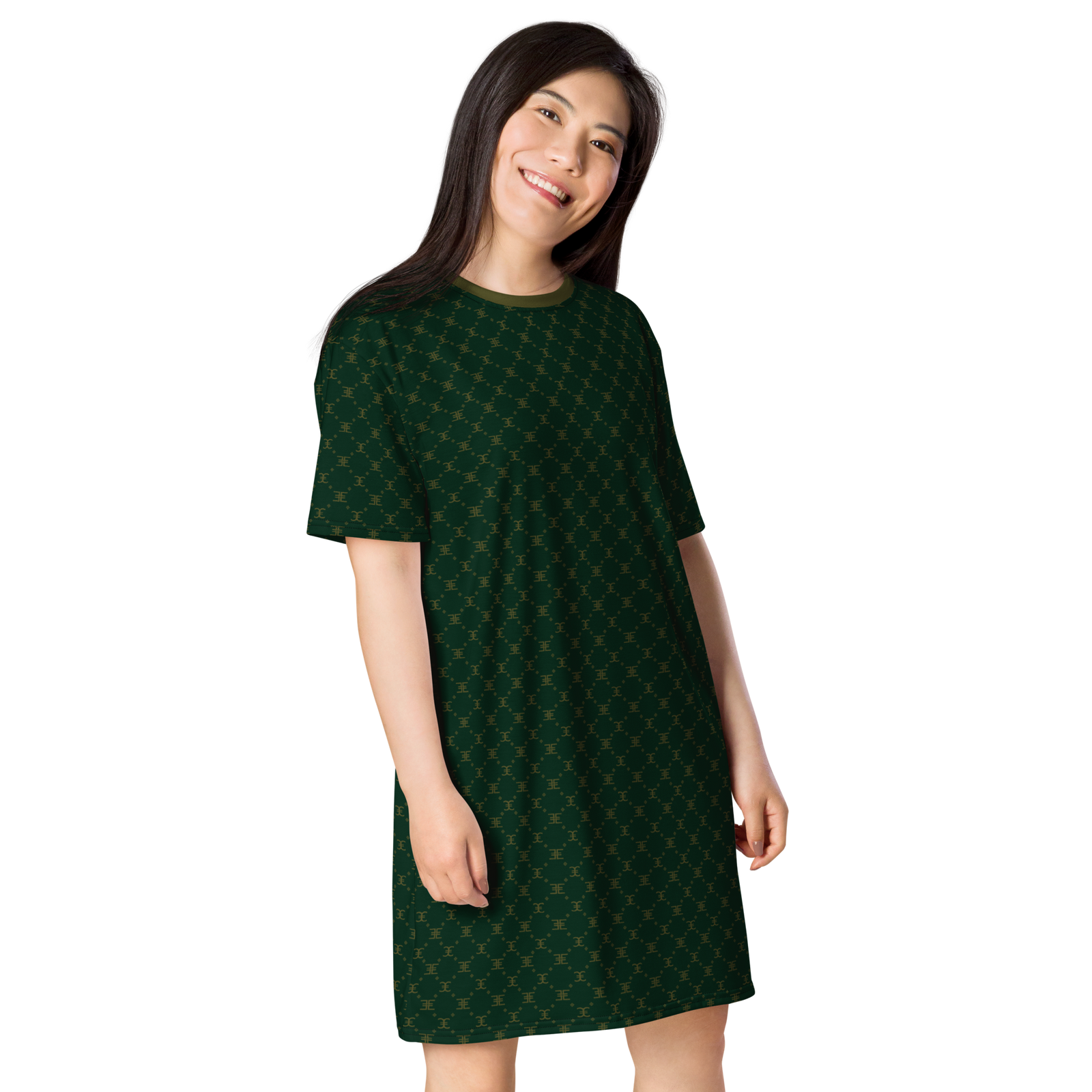 ELEVASN Axis  T-Shirt Dress - Midnight Grid