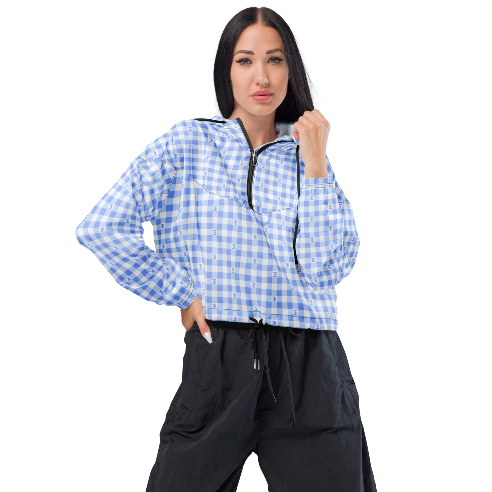 Azure Rise Cropped Windbreaker - Horizon Collection