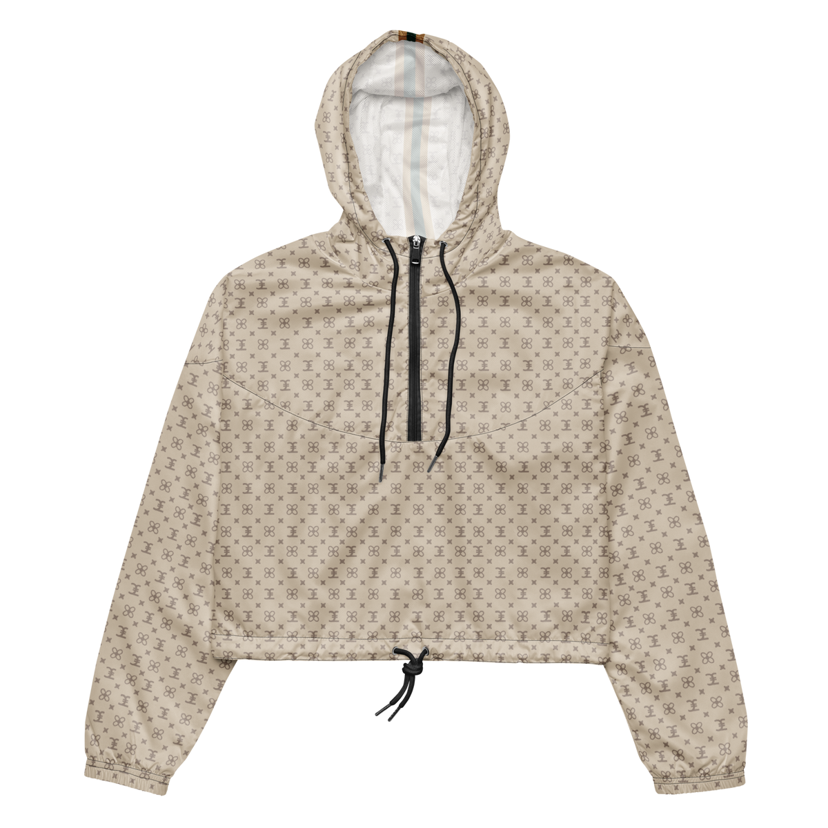 Elevasn Monogram Crop Jacket - Ivory Signature Edition