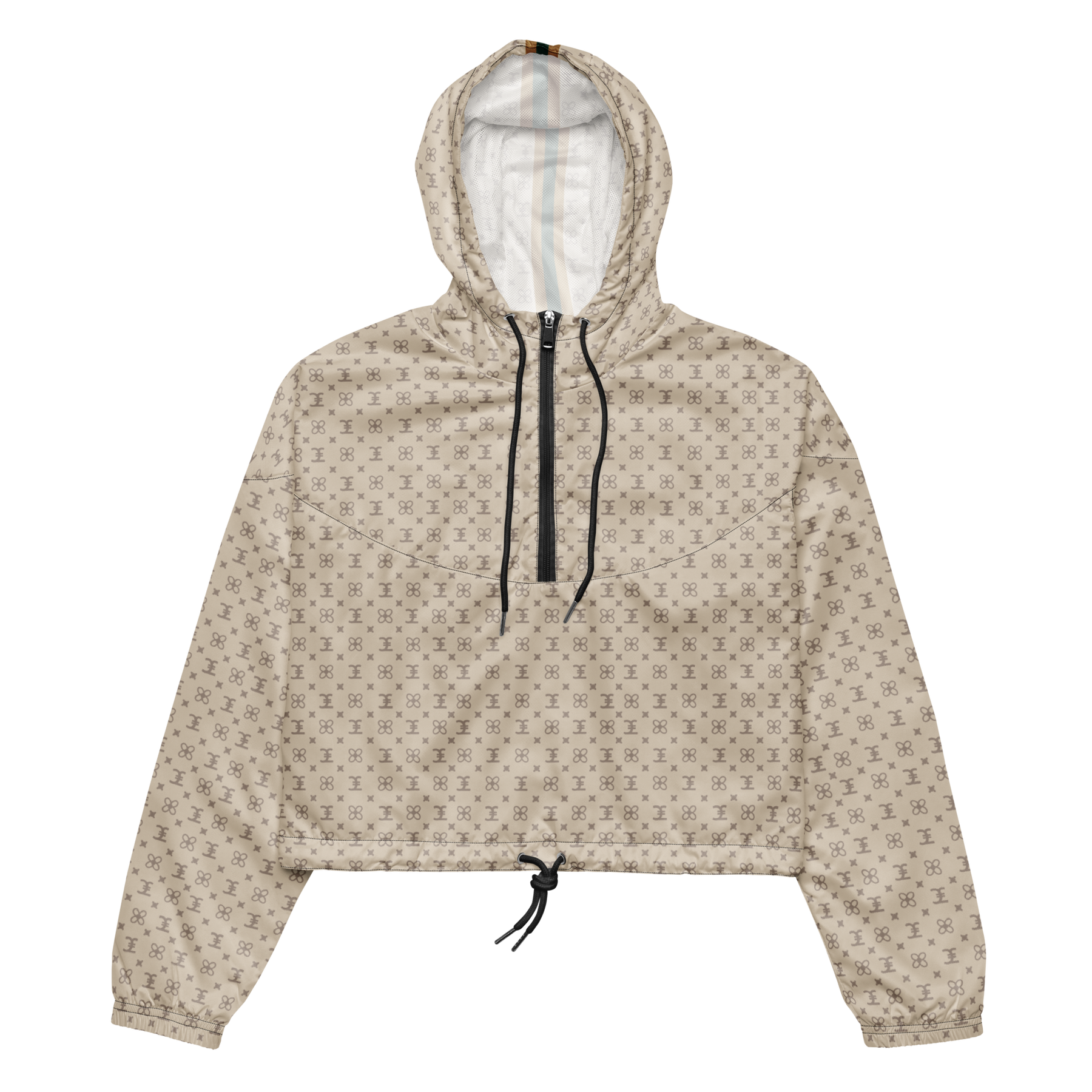 Elevasn Monogram Crop Jacket - Ivory Signature Edition