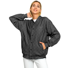 ELEVASN Quiet Signal Varsity Jacket - Charcoal Noir Edition
