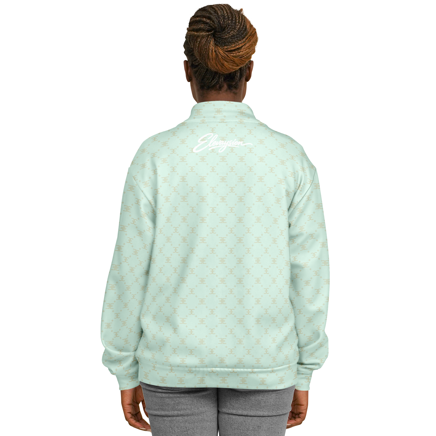 ELEVASN Aura Varsity Jacket - Mint Signal Edition
