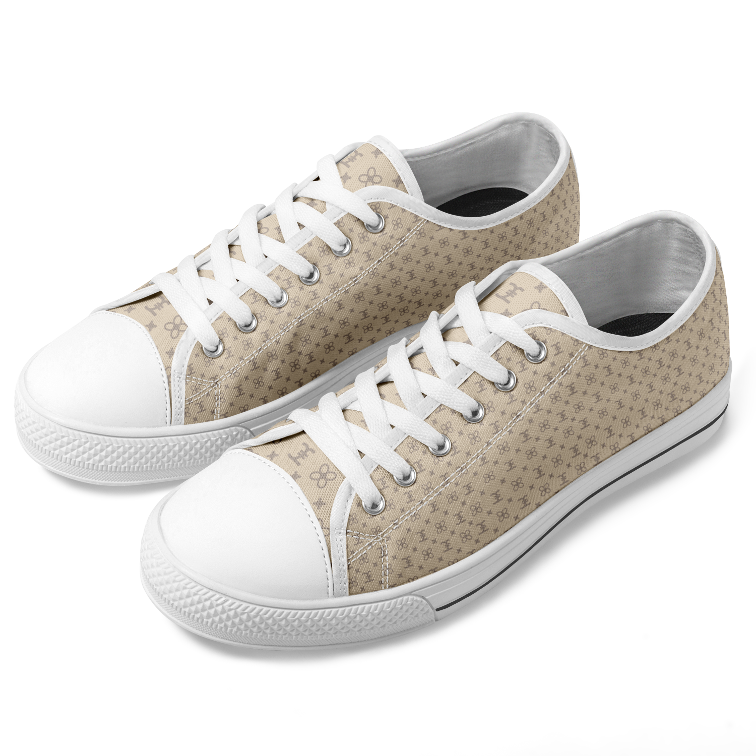 ELEVASN Signature Low Trainer - Sand Monogram Edition