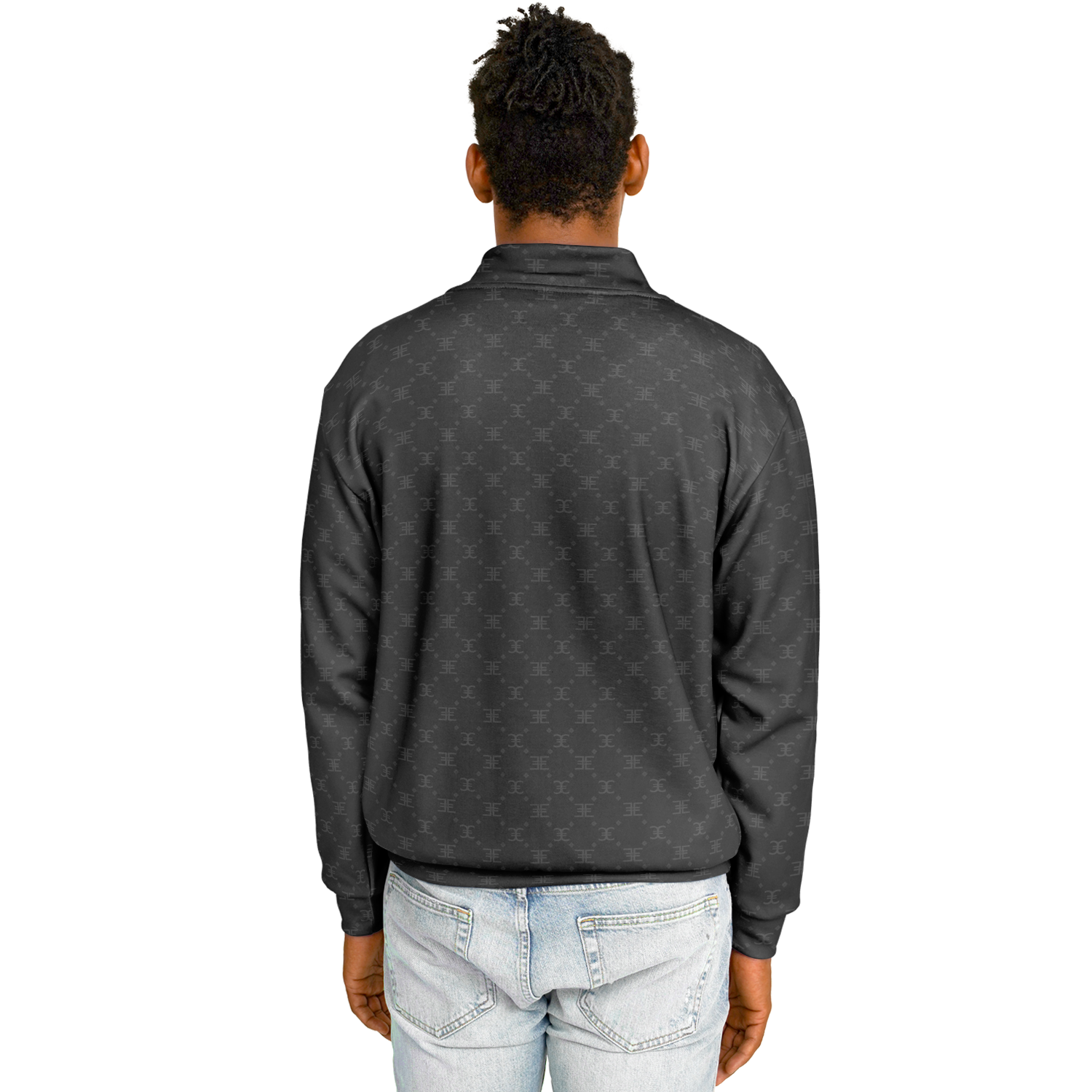 ELEVASN Quiet Signal Varsity Jacket - Charcoal Noir Edition