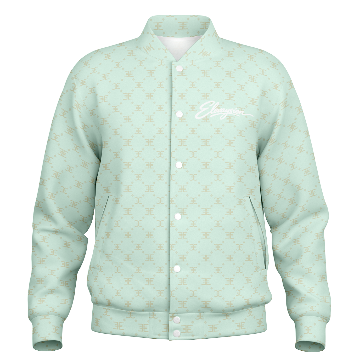 ELEVASN Aura Varsity Jacket - Mint Signal Edition