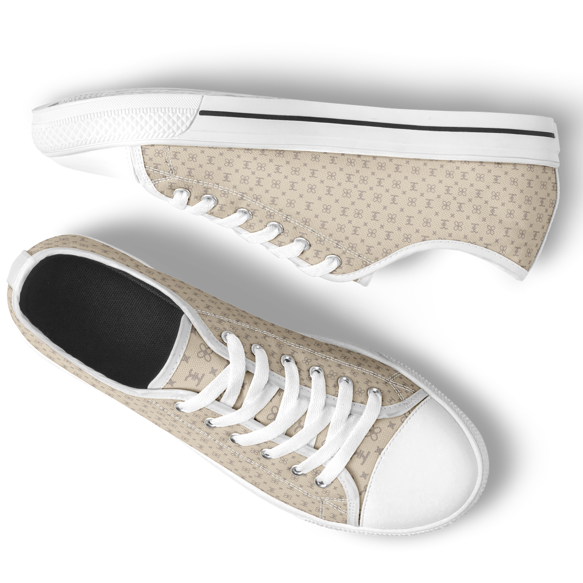 ELEVASN Signature Low Trainer - Sand Monogram Edition