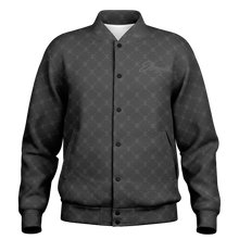ELEVASN Quiet Signal Varsity Jacket - Charcoal Noir Edition
