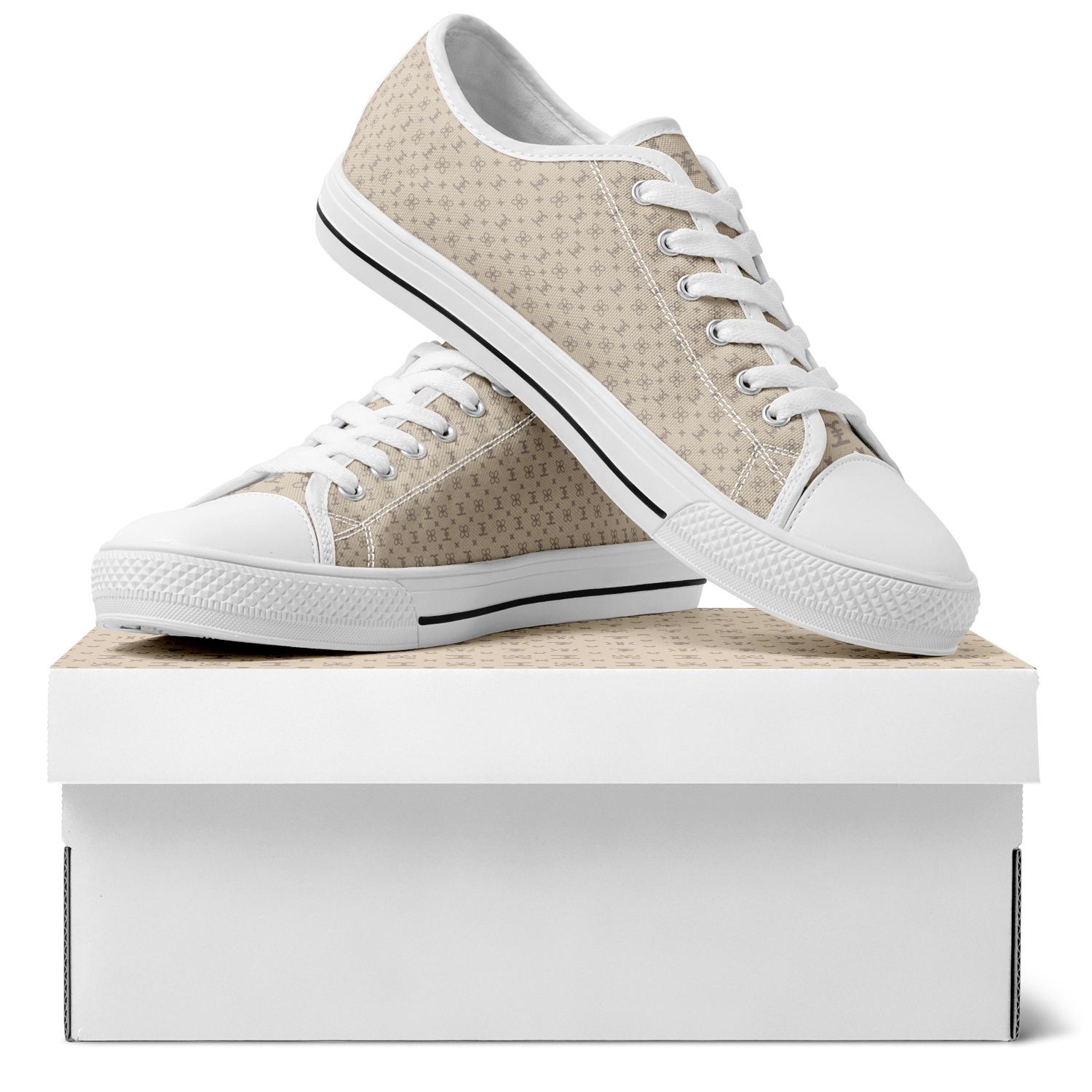ELEVASN Signature Low Trainer - Sand Monogram Edition