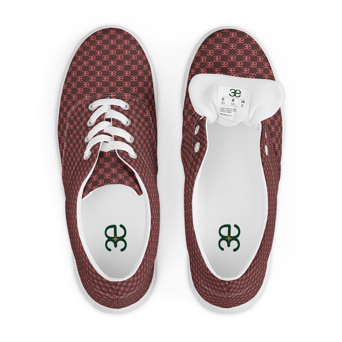 3E Men’s lace-up canvas shoes