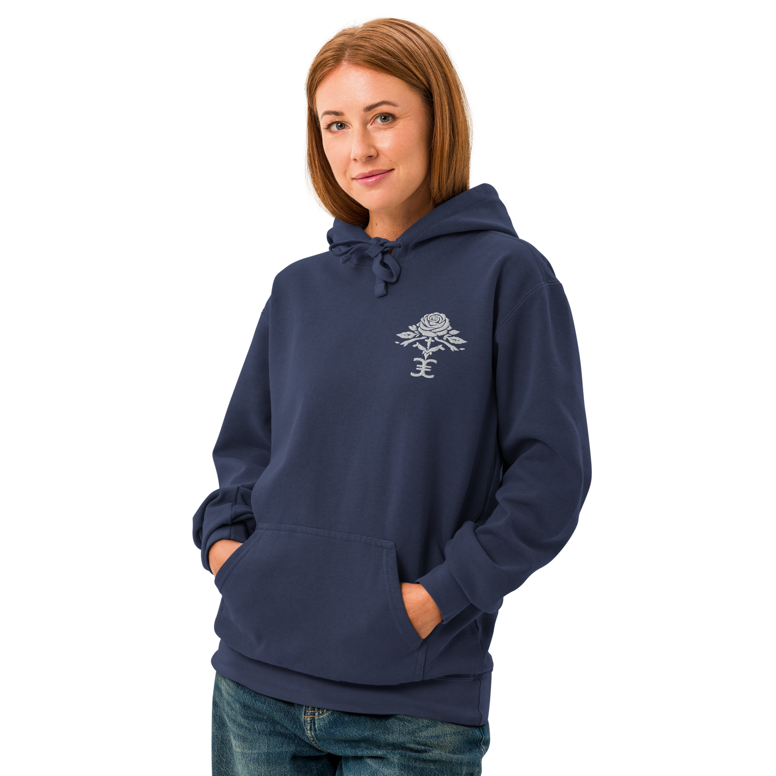 Elevasn Rose Crest Hoodie - Midnight Edition