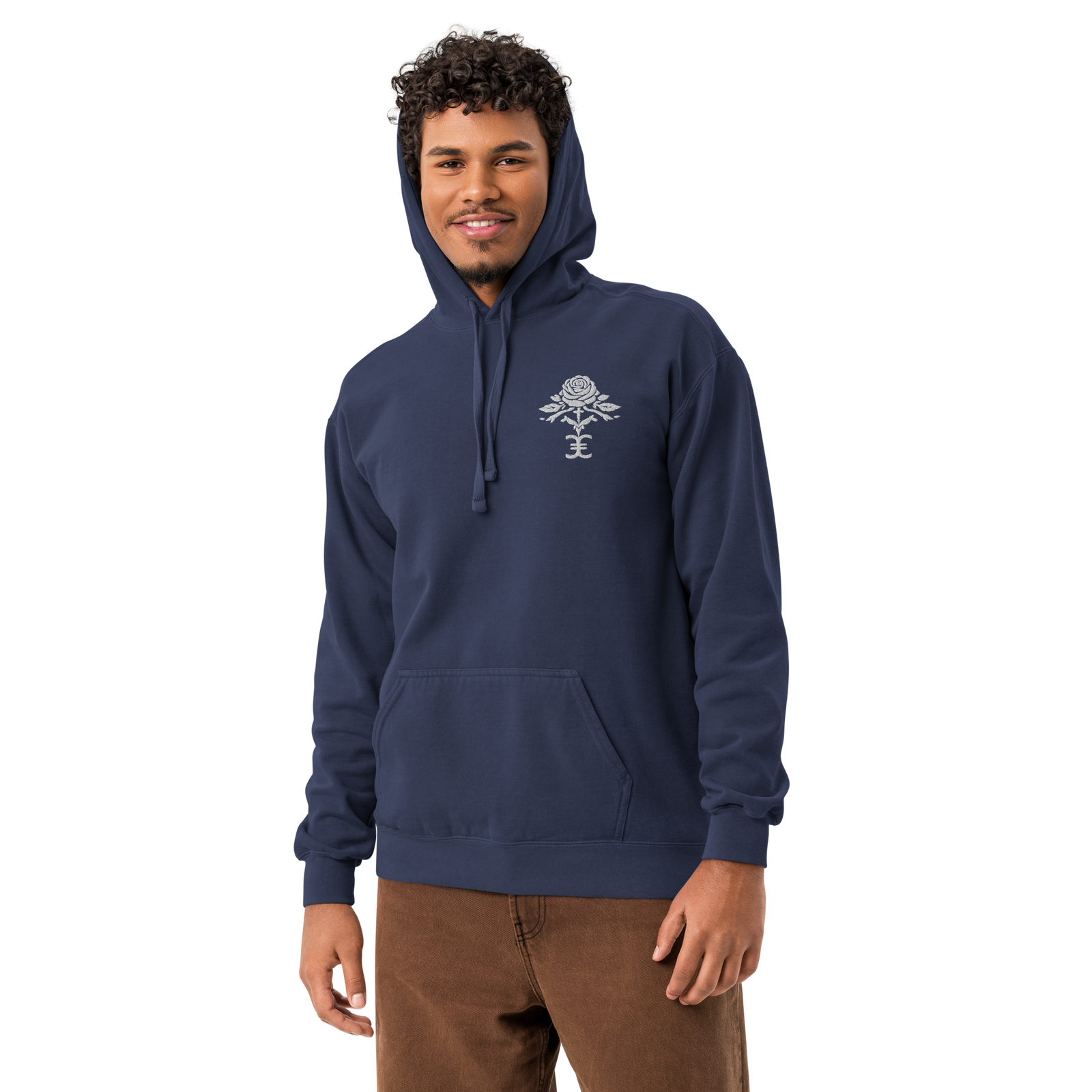 Elevasn Rose Crest Hoodie - Midnight Edition