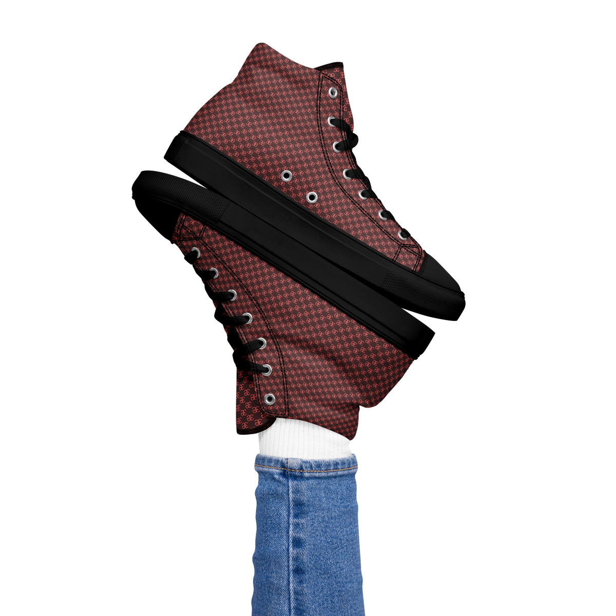 3E Frequency Women’s high top canvas shoes